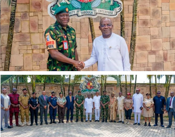 Gov Otti Receives New 82 Division GOC, Assures Abians of Stronger Security