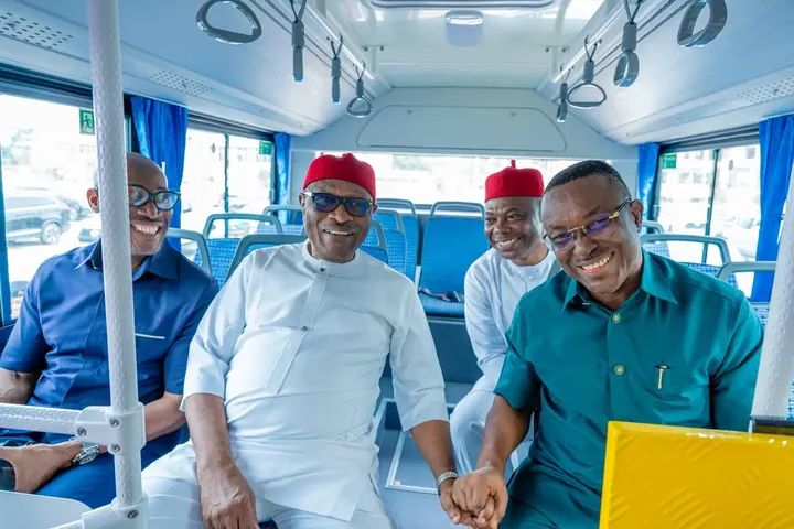 Gov Otti Launches Abia Green Shuttle, Rolls Out Nigeria’s First Electric Buses for Mass Transit