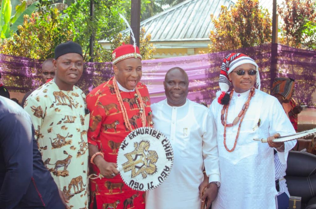 Eze Mmerengwa Confers Prestigious "Agu Ji Ogu"  Title on Hon. Matthew Ekwuribe